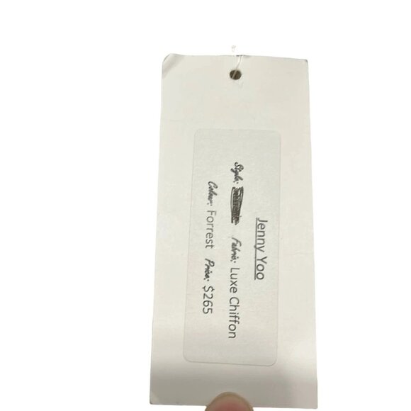 JENNY Yoo collection Emmie Forest Green chiffon convertible dress size 10 - Picture 6 of 6